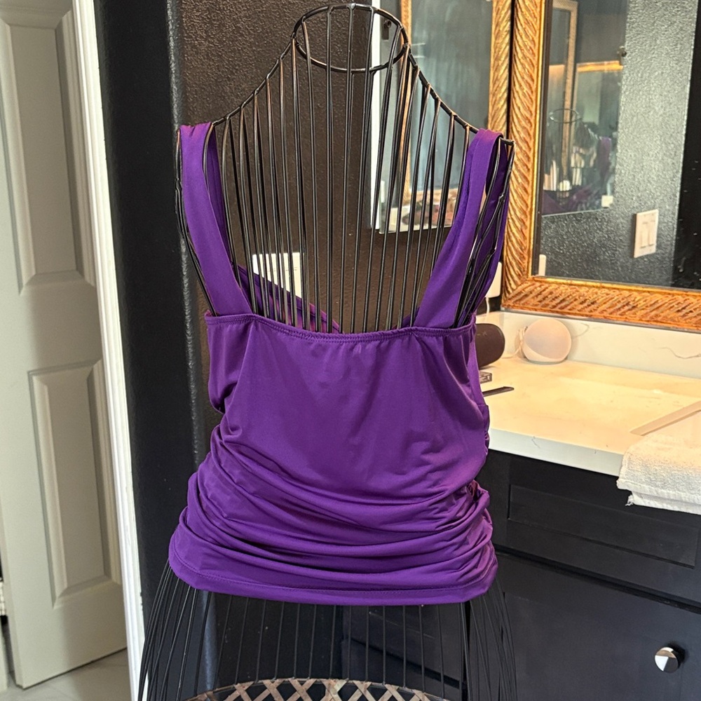 Pinup rockabilly Purple fitted sexy Tank Top - Picture 4 of 4